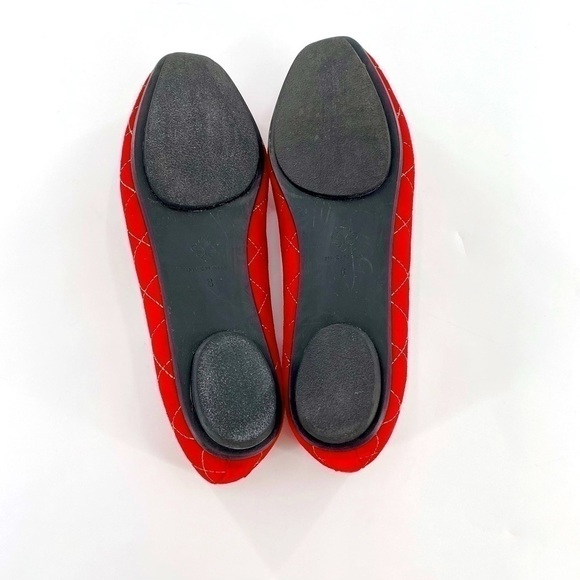 Jacques Levine Red Suede quilted Loafers Size 8 - Picture 8 of 13
